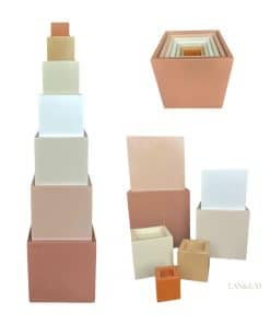 Bloques de Apilamiento LAN&Lay de Madera Anidados, Neutro |