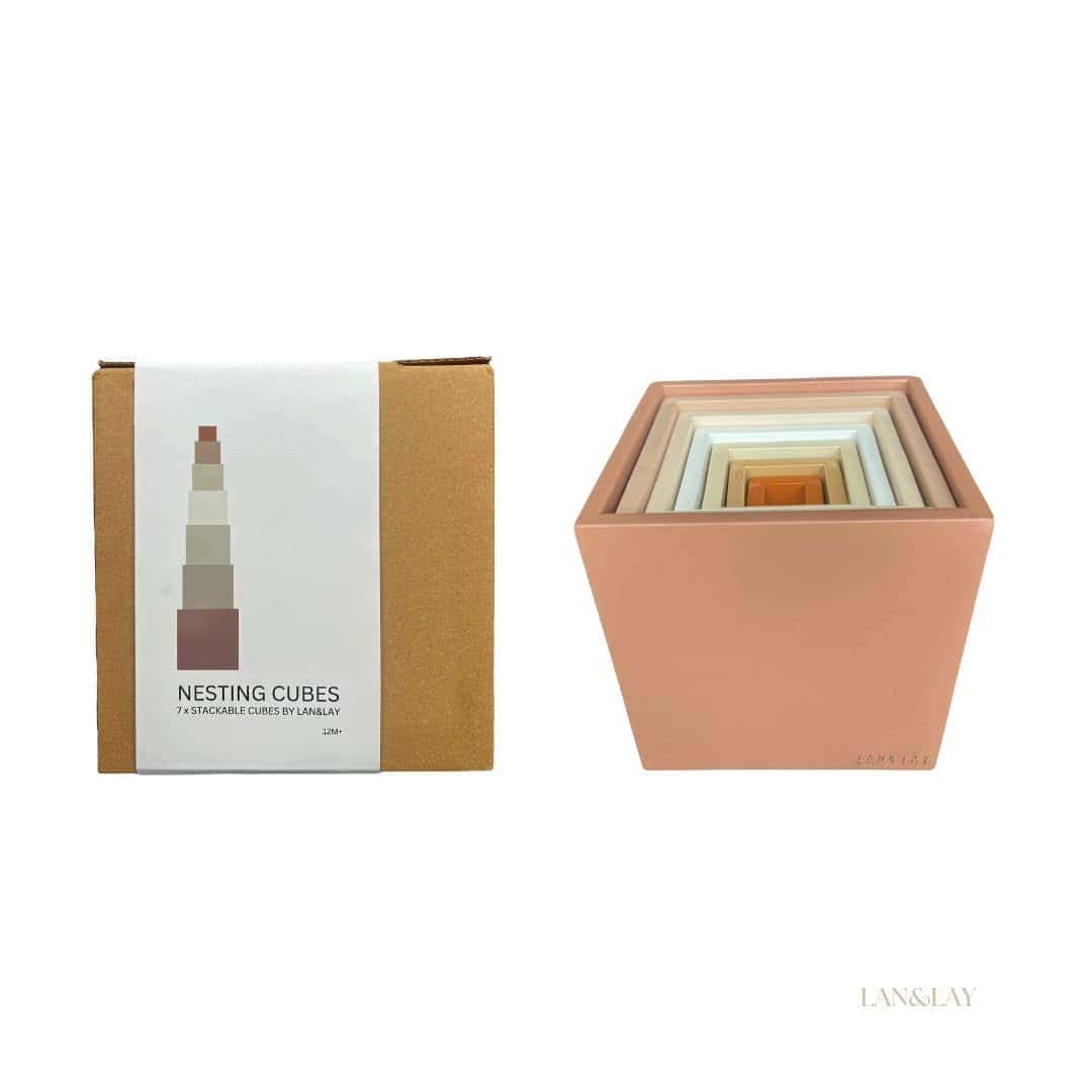 Bloques de Apilamiento LAN&Lay de Madera Anidados, Neutro | - Imagen 9