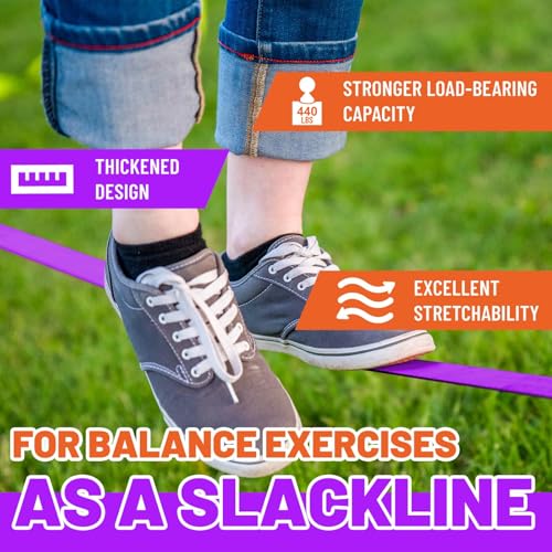 AOBOTE Ninja Warrior Obstacle Course for Kids-Slackline - Imagen 6