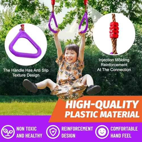 AOBOTE Ninja Warrior Obstacle Course for Kids-Slackline - Imagen 7