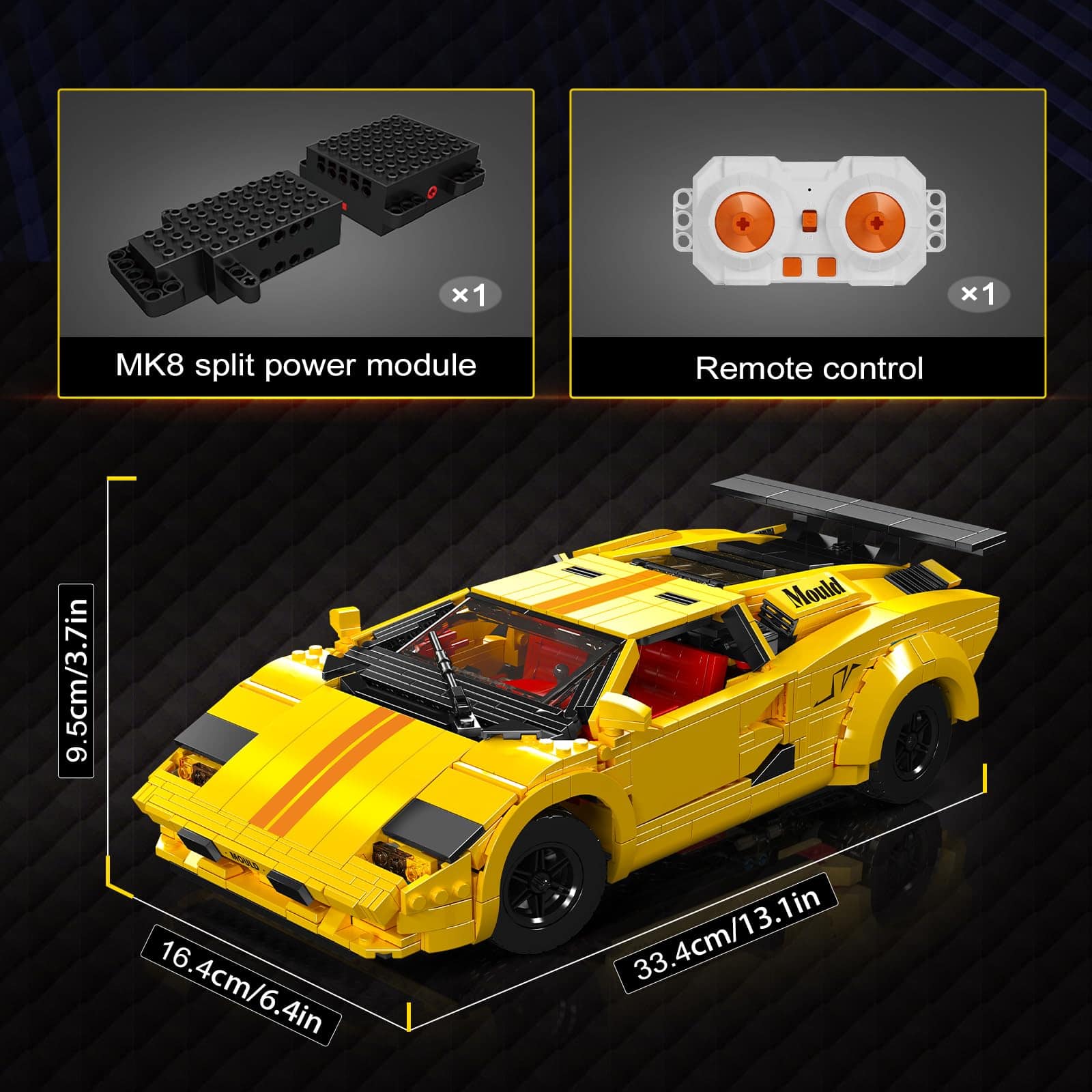 Modelo de coche deportivo Mould King 13195H, 1384 piezas - Imagen 8