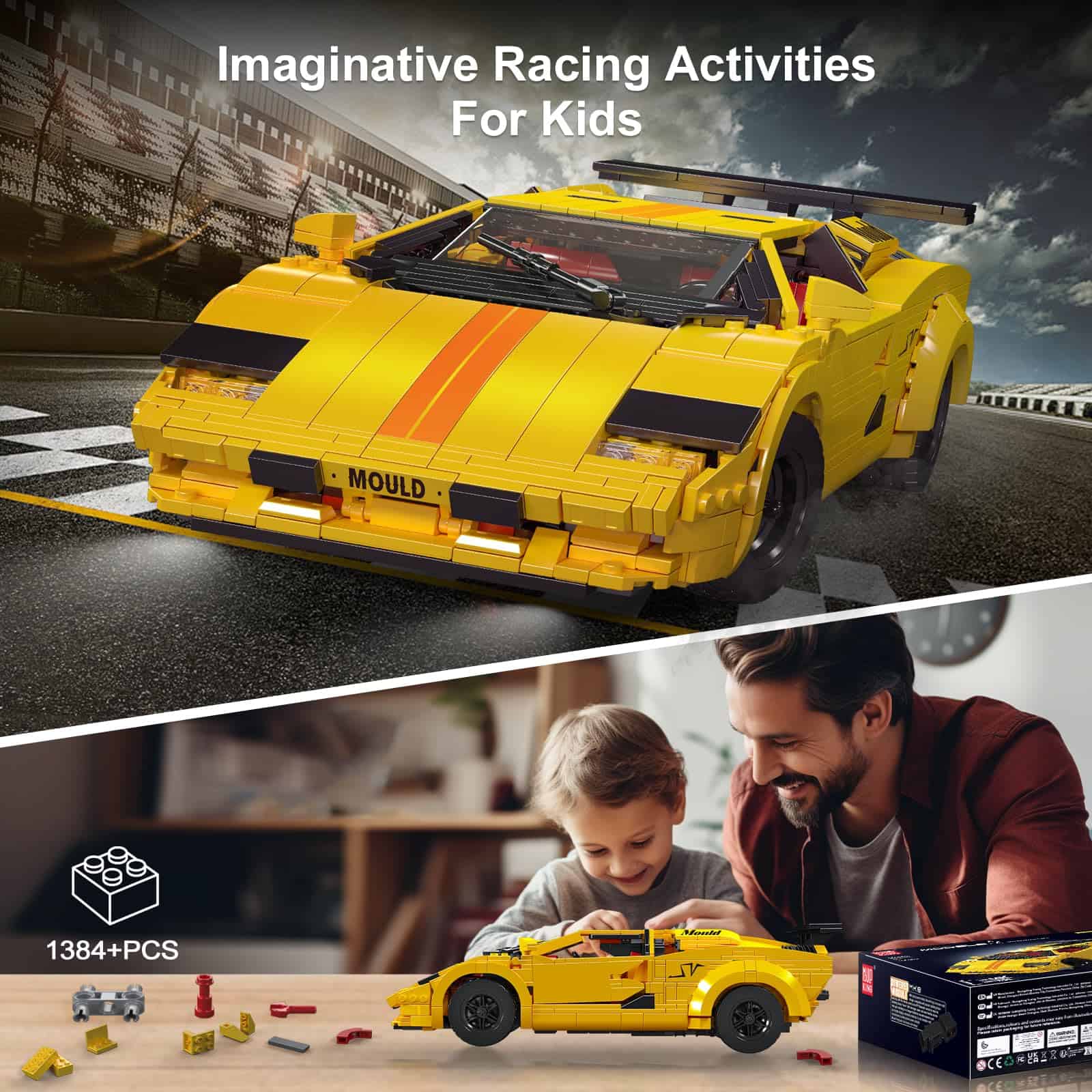 Modelo de coche deportivo Mould King 13195H, 1384 piezas - Imagen 6