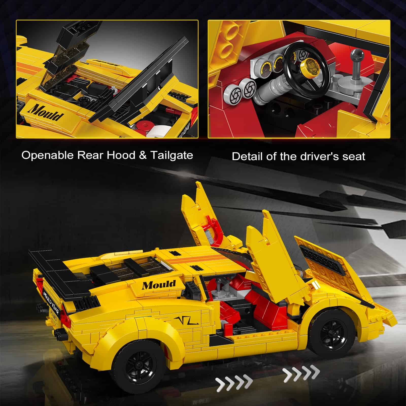 Modelo de coche deportivo Mould King 13195H, 1384 piezas - Imagen 5