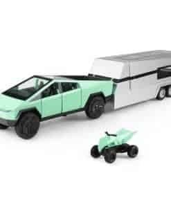 Camioneta Cybertruck con Remolque RV 1/32 de Metal Diecast