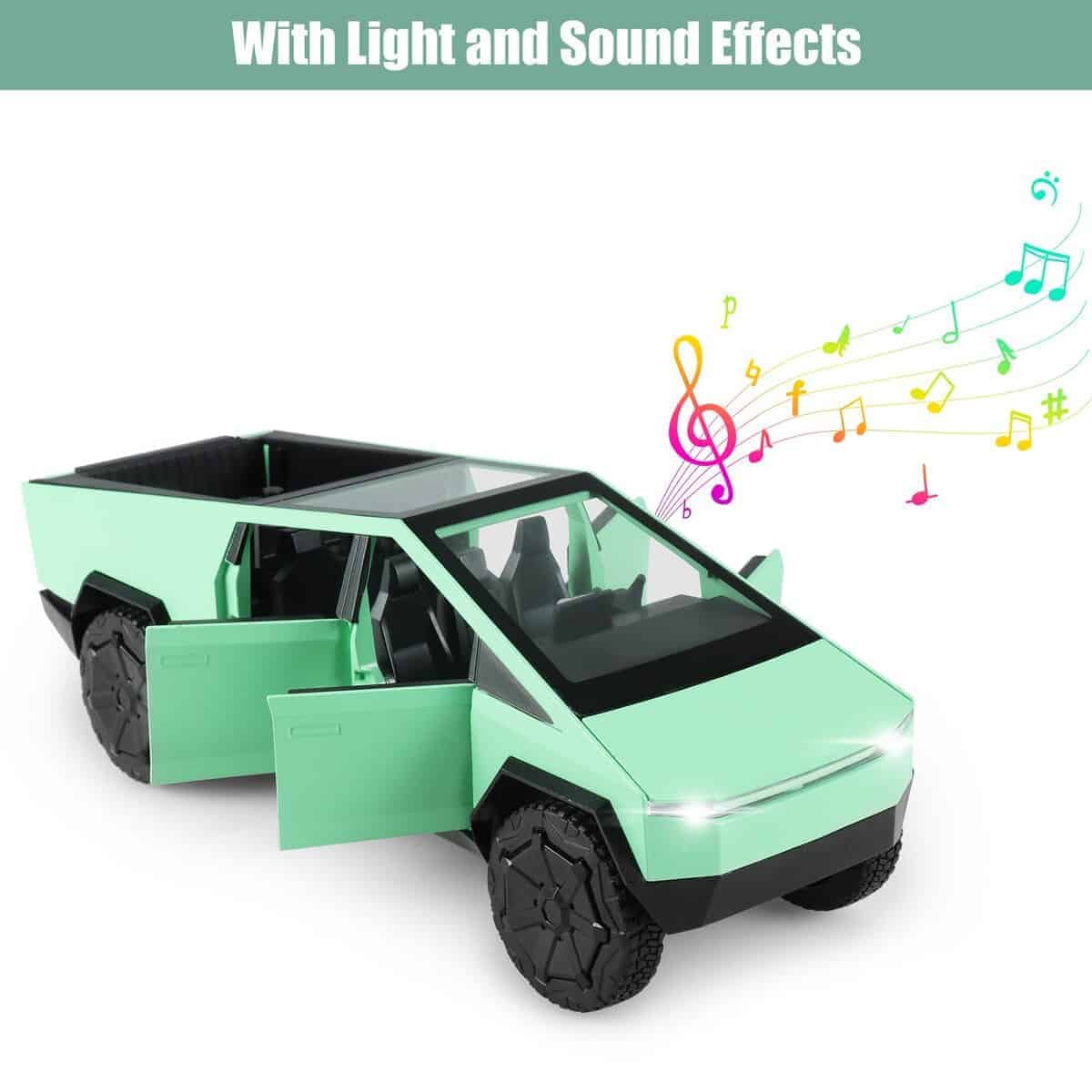 Camioneta Cybertruck con Remolque RV 1/32 de Metal Diecast - Imagen 5