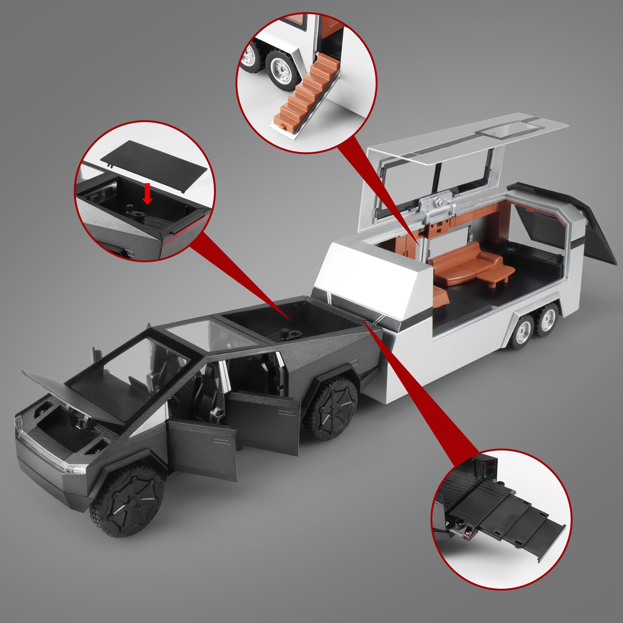 Camiones de Juguete 1/32 Coches de Fundición a Presión - Imagen 4