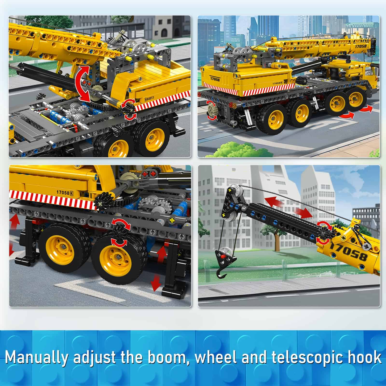 Mould King 17058 City Mobile Crane Truck Juguete Set de - Imagen 5