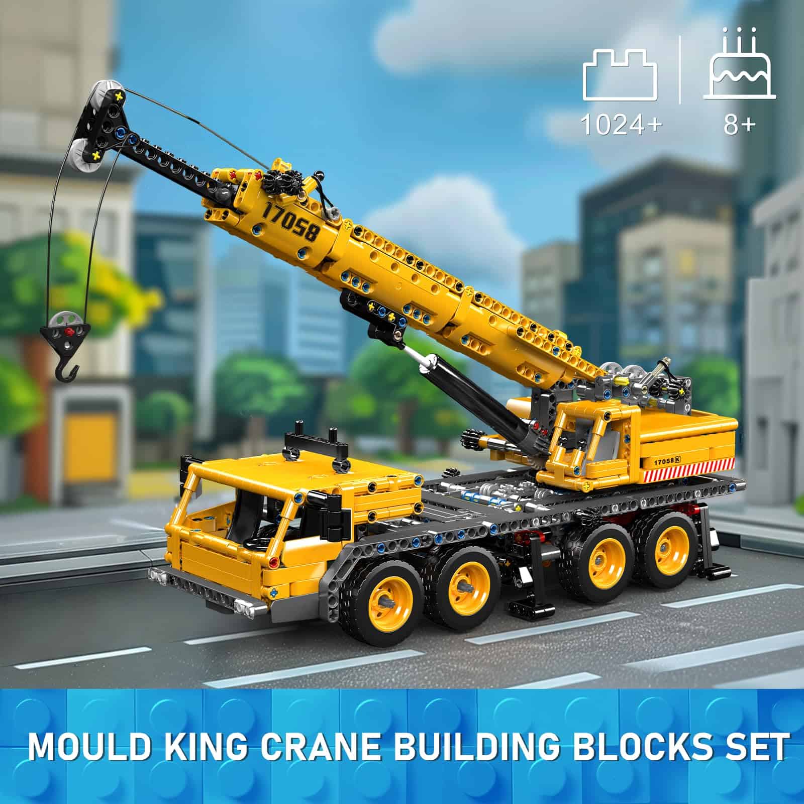 Mould King 17058 City Mobile Crane Truck Juguete Set de - Imagen 3