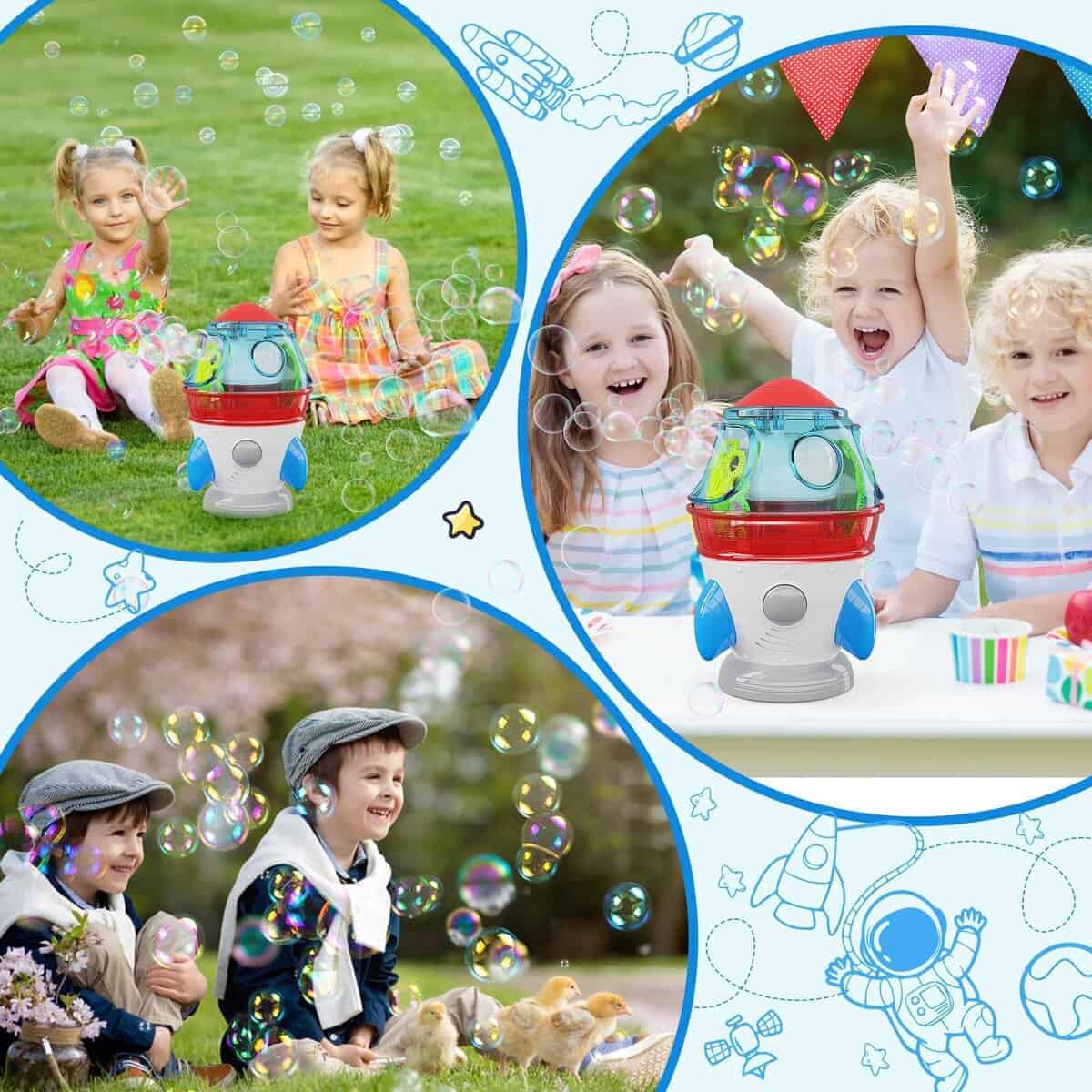 Máquina de Burbujas, Burbujero Automático Cohete Giratorio - Imagen 9