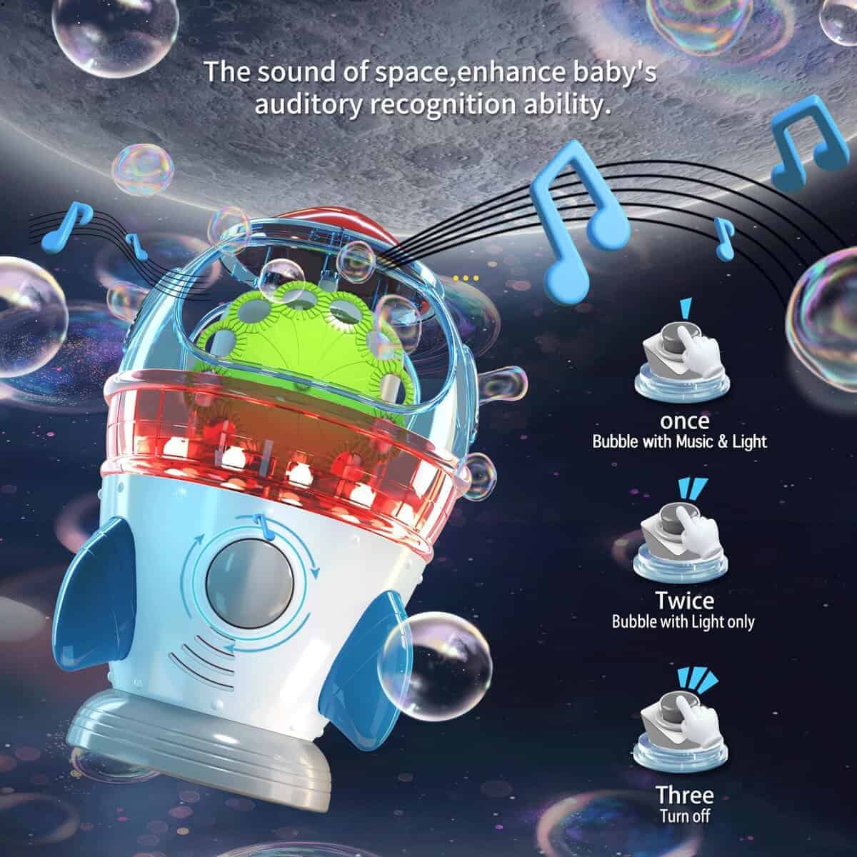 Máquina de Burbujas, Burbujero Automático Cohete Giratorio - Imagen 5