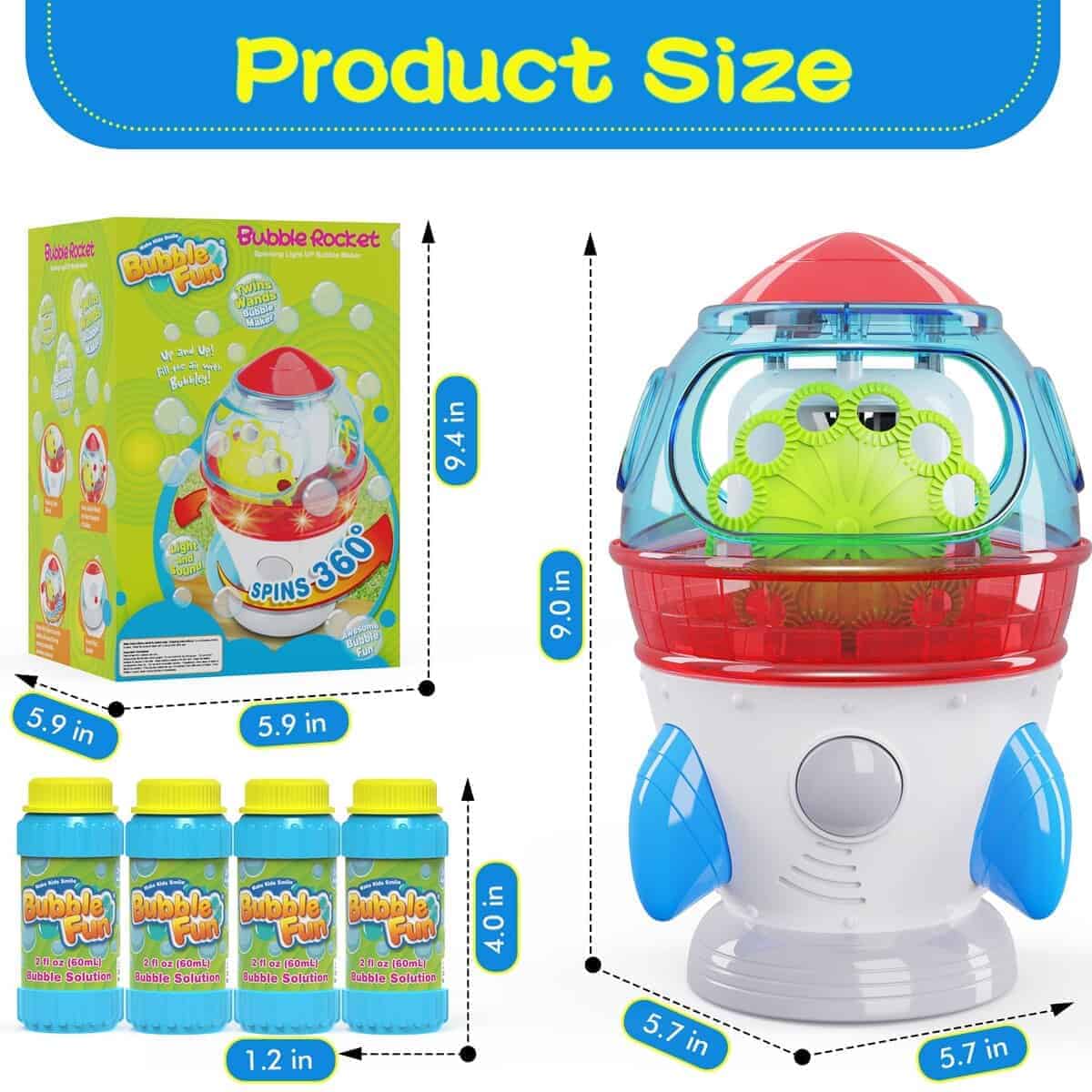 Máquina de Burbujas, Burbujero Automático Cohete Giratorio - Imagen 10