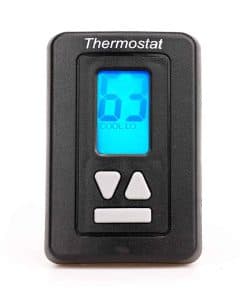 Termostato para RV Heat/Cool de Furniqro, Digital 12V Negro