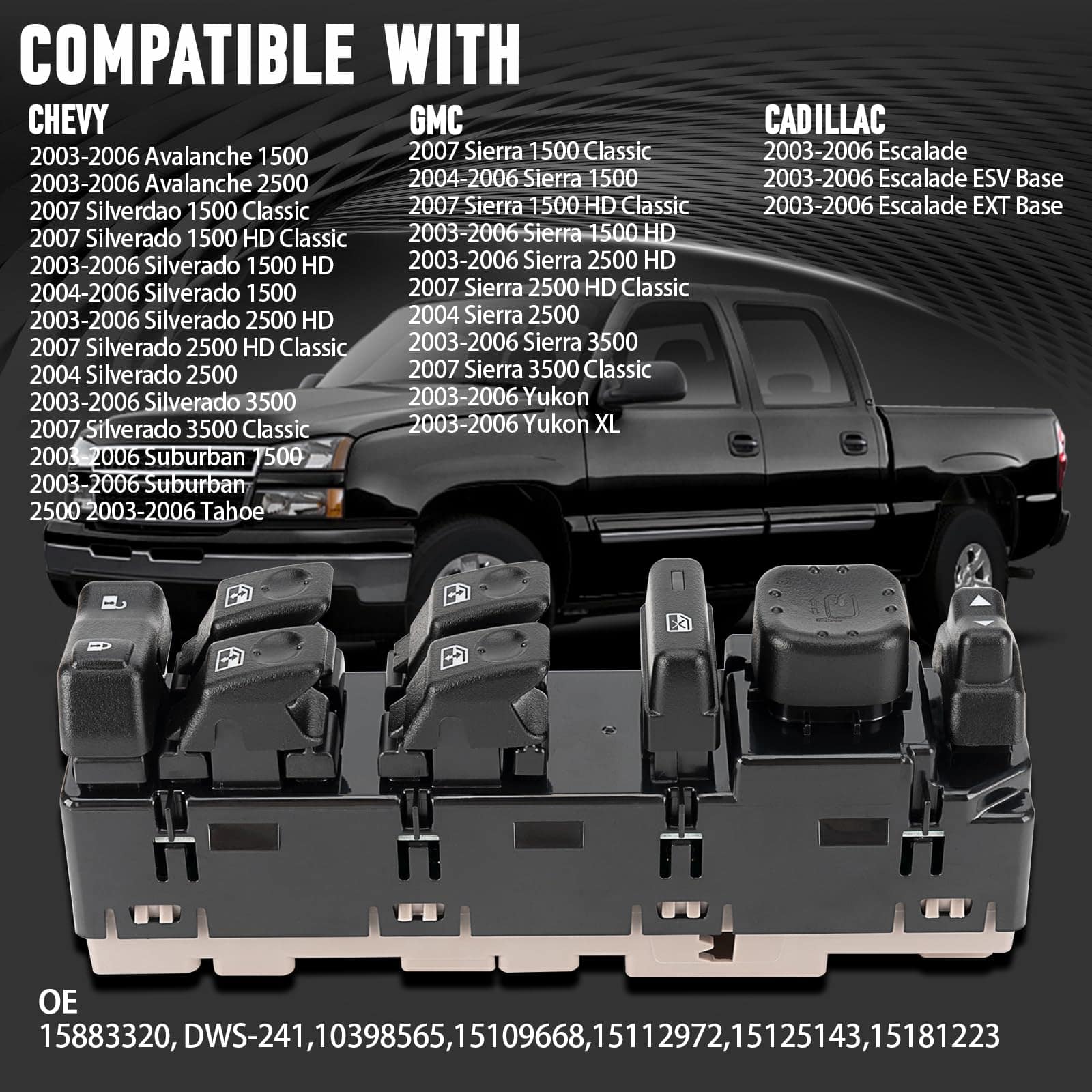 Interruptor de control maestro de la ventana delantera del - Imagen 8