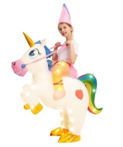 Disfraz Inflable de Unicornio con Luces, para Niños,