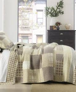 Juego de Edredón CozyStitch King - 100% Algodón Cuadros