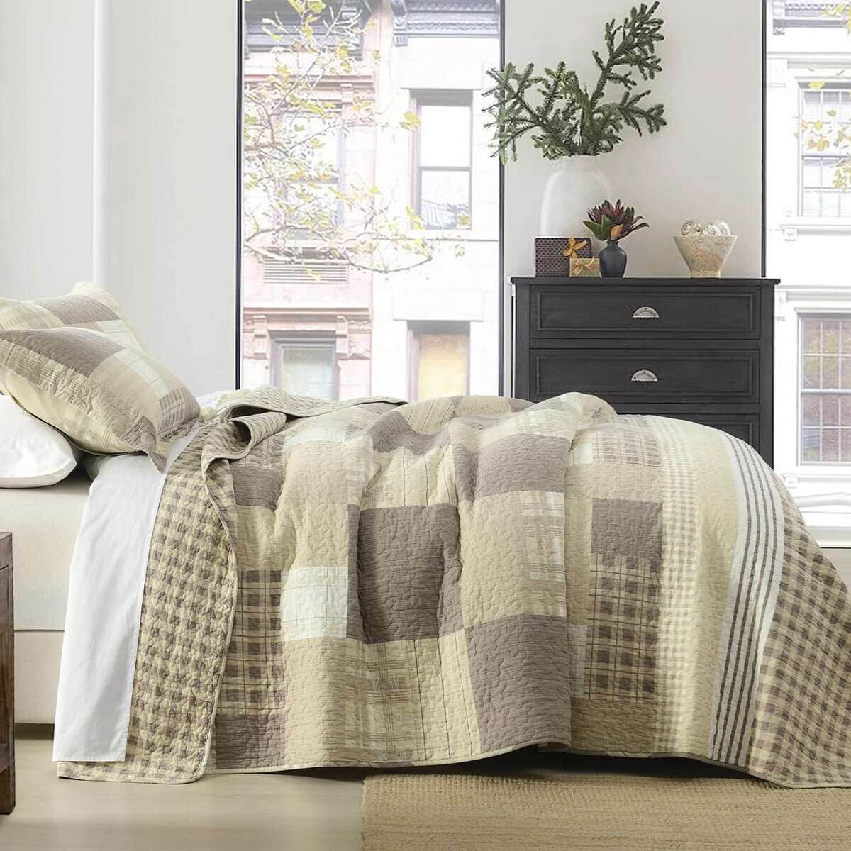 Juego de Edredón Queen CozyStitch - 100% Algodón, Juego de