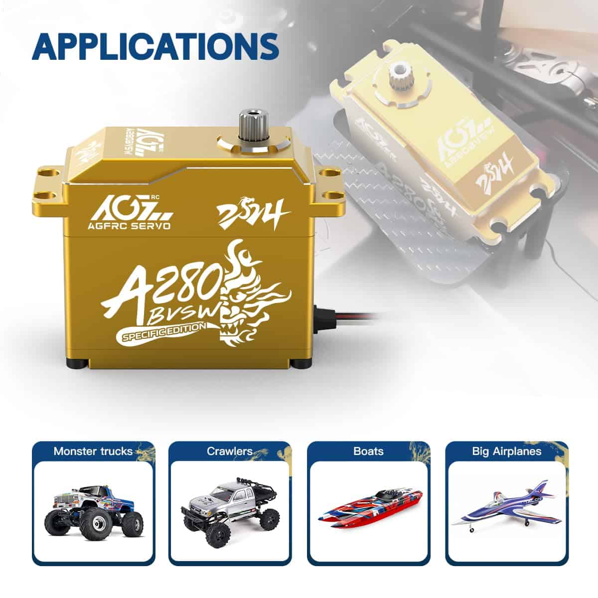 AGFRC 128KG Servo-Motor de Alto Torque 1/5 Escala - 16.8V - Imagen 9