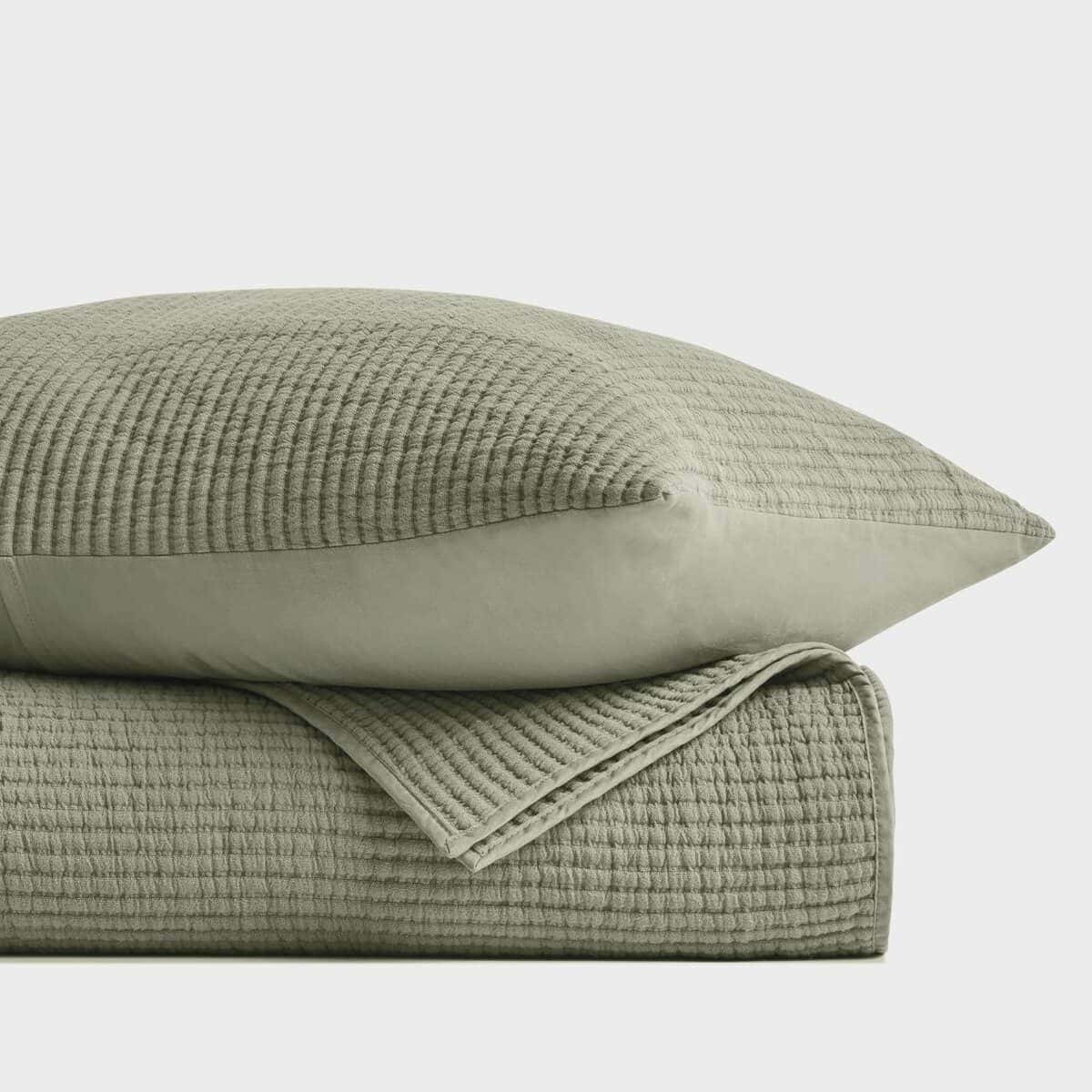 Juego de Colcha de Algodón EVERGRACE Tamaño -Verde Salvia - Imagen 10