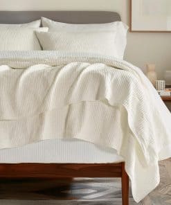 Juego de Cubrecamas Matelassé de Algodón con Costillas