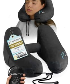 Almohadas de Viaje Inflables FLOWZOOM -Negro Jet