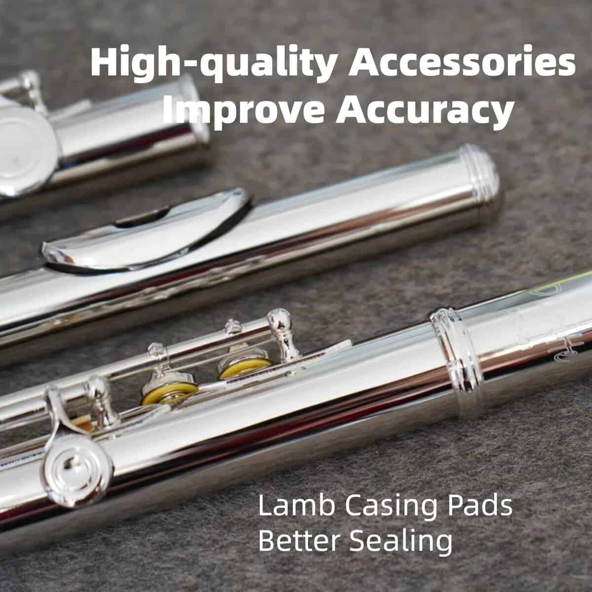 Flauta C Deloitte Cerrada 16 Llaves Niquelada, DFL-101, - Imagen 5