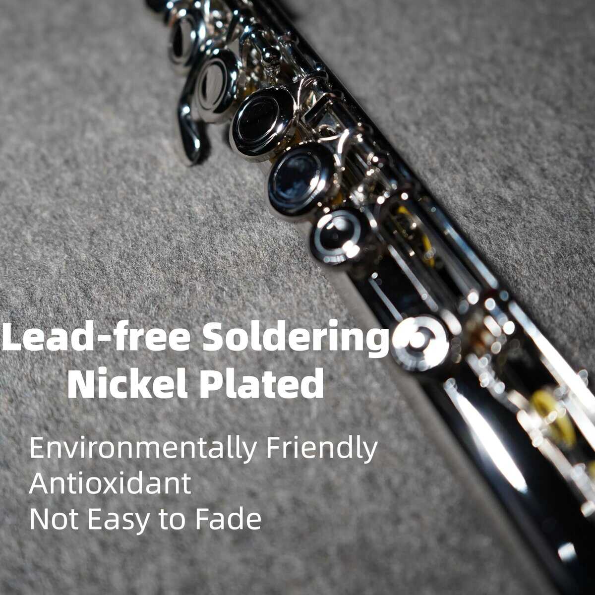 Flauta C Deloitte Cerrada 16 Llaves Niquelada, DFL-101, - Imagen 4