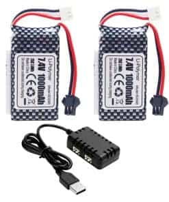 Batería LiPo de 7.4V 1000mAh 2S sea jump con Conector SM-2P