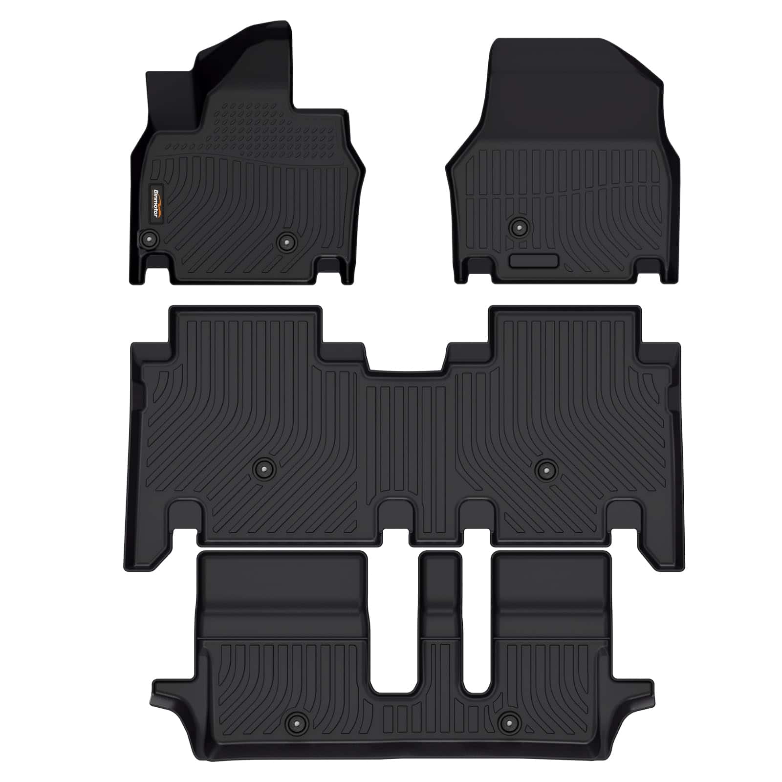Tapetes para piso Binmotor para Kia EV9 2024 de 7 pasajeros