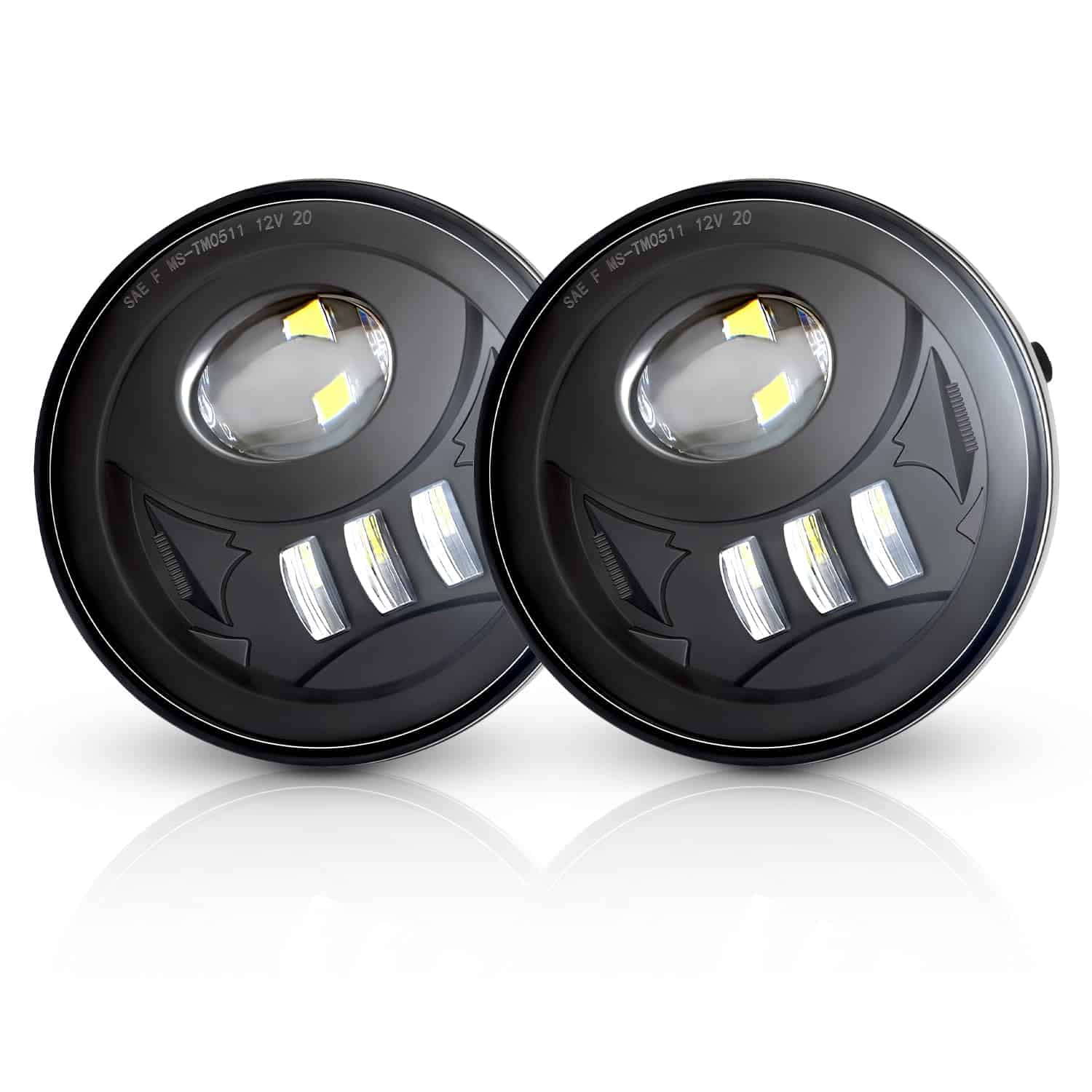 Kit de ensamblaje de luces antiniebla LED blancas Asgohme