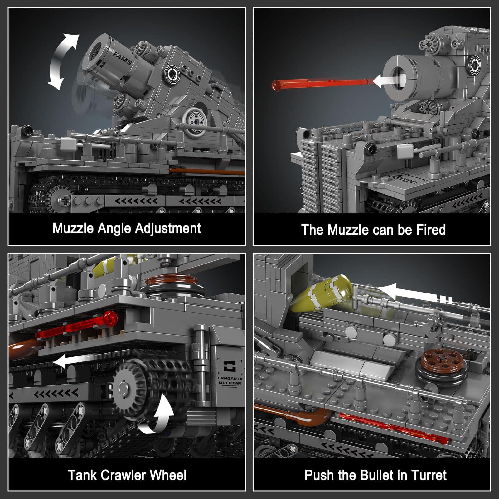Kit de Bloques de Construcción de Tanque del Ejército de - Imagen 5