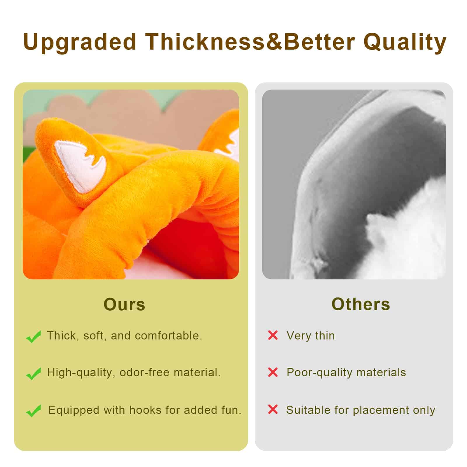 Cama de Escondite para Cobayas JOYIKIYA con 2 Ganchos Casa - Imagen 5