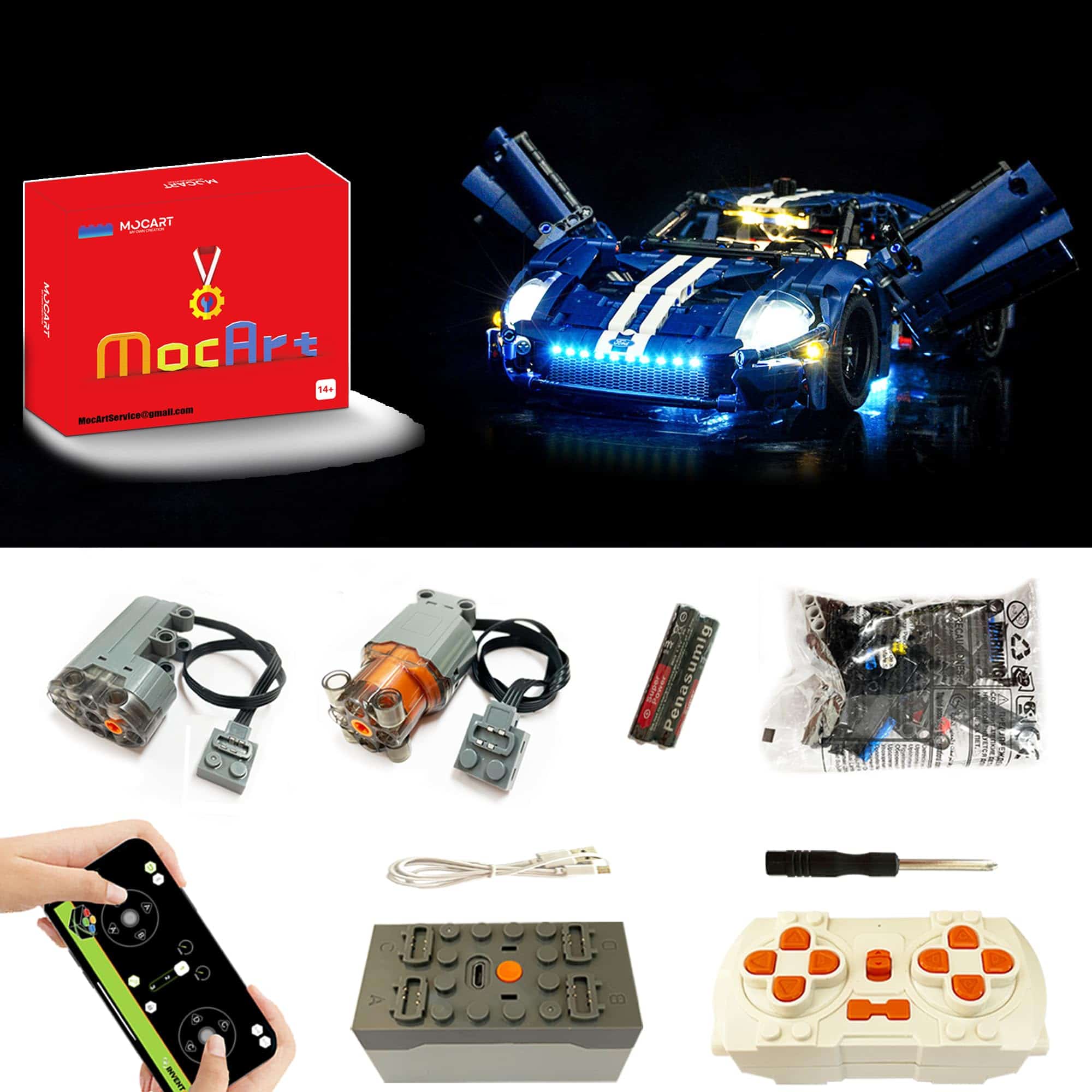 Kit de motorizado y control remoto MocArt Pro con luces