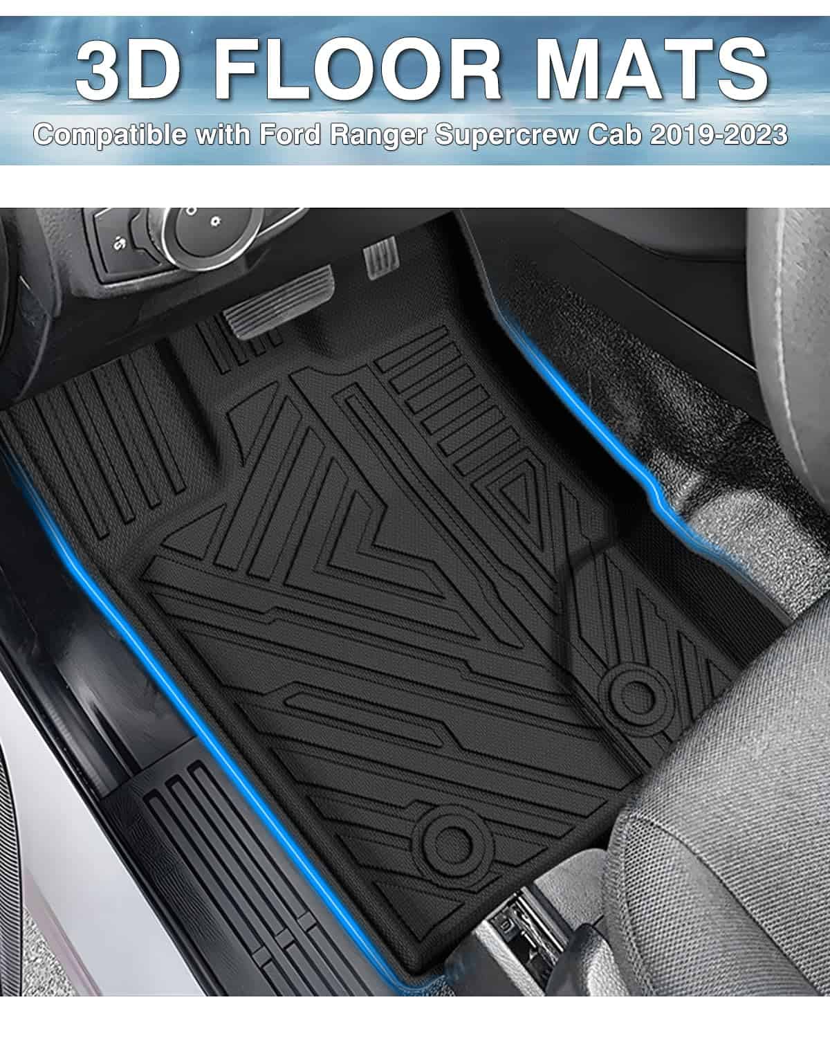 Tapetes Mixsuper para Ford Ranger Supercrew Cab 2019-2024 - Imagen 3