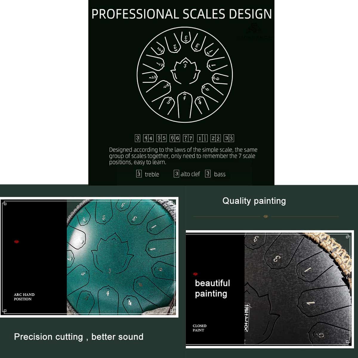 Konrisa Tambor de Lengüeta de Acero, Instrumentos de - Imagen 5