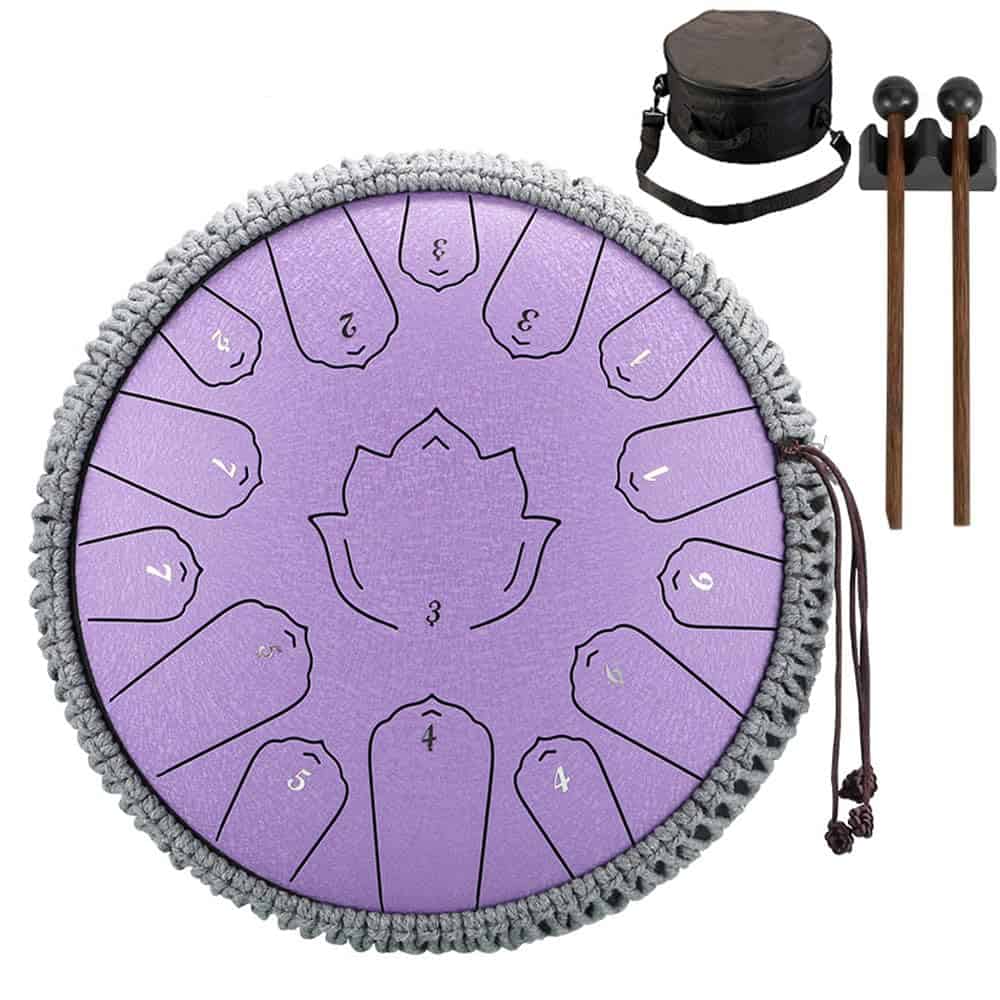 Konrisa Steel Tongue Drum 13 Pulgadas 15 Notas C Mayor
