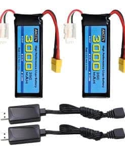 Pack de 2 Baterías Lipo 11.1V 3000mAh 35C con Conector