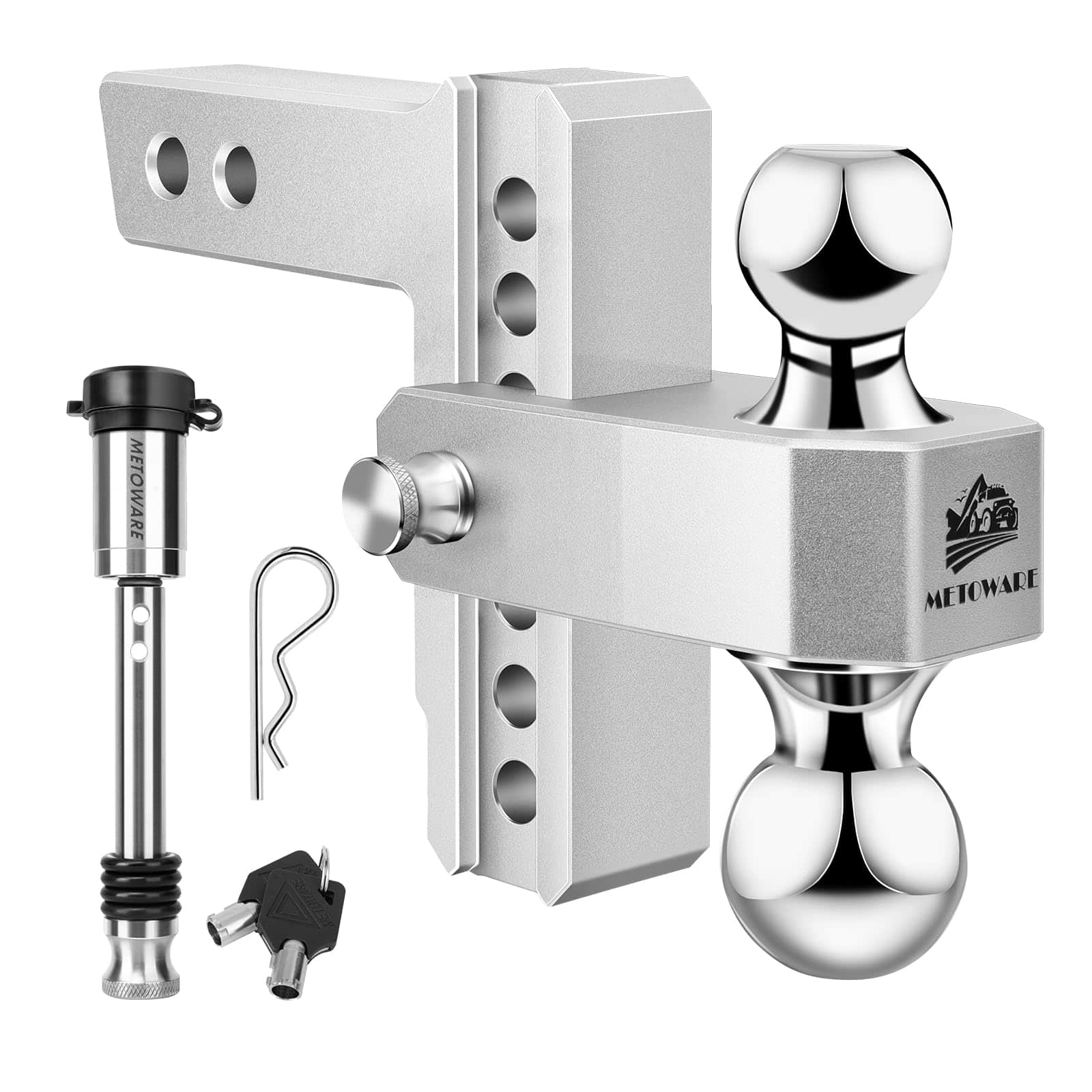 Enganche de Remolque Ajustable METOWARE - -Plata