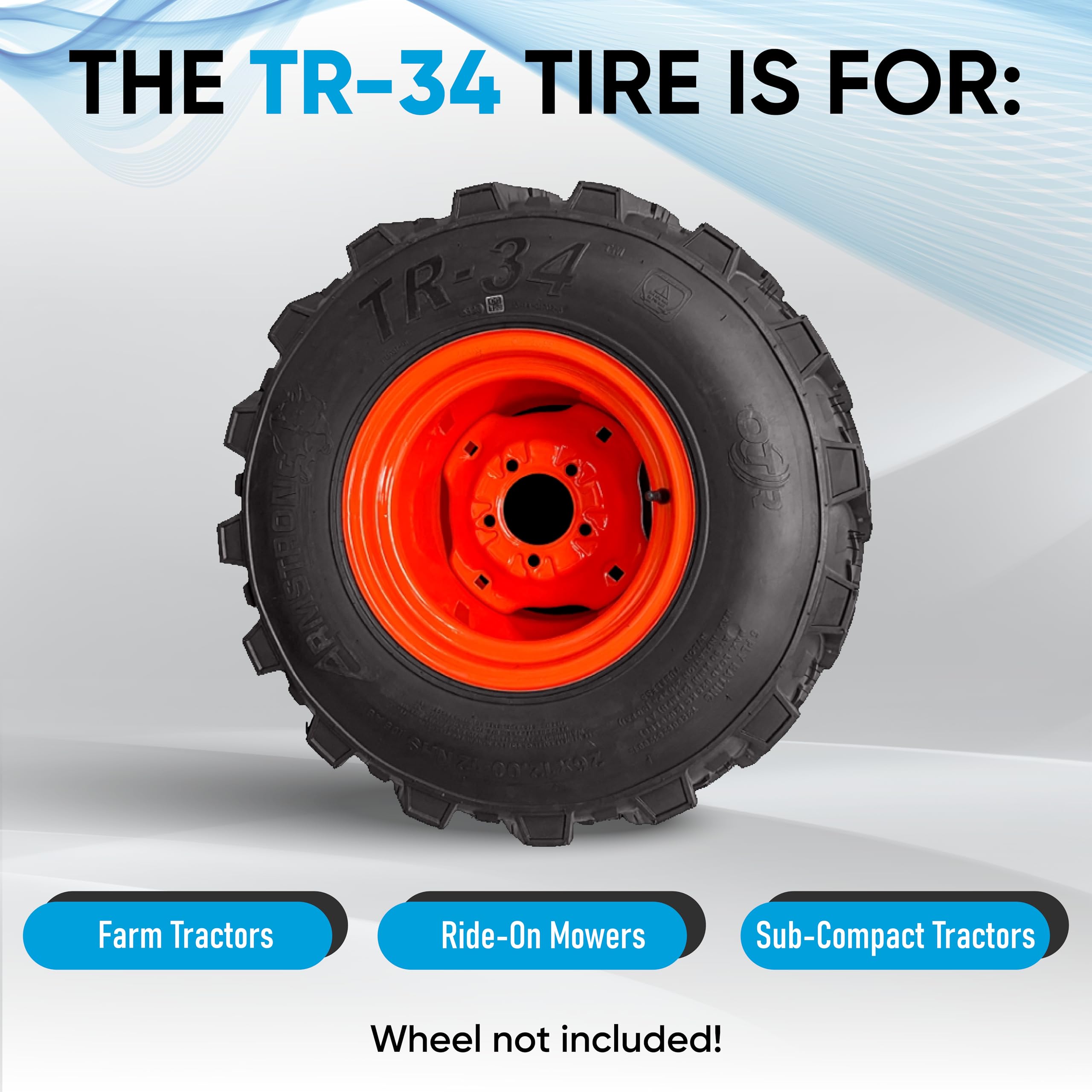 Llanta para Tractor de Césped OTR TR-34 (16x7.50-8) - Imagen 7