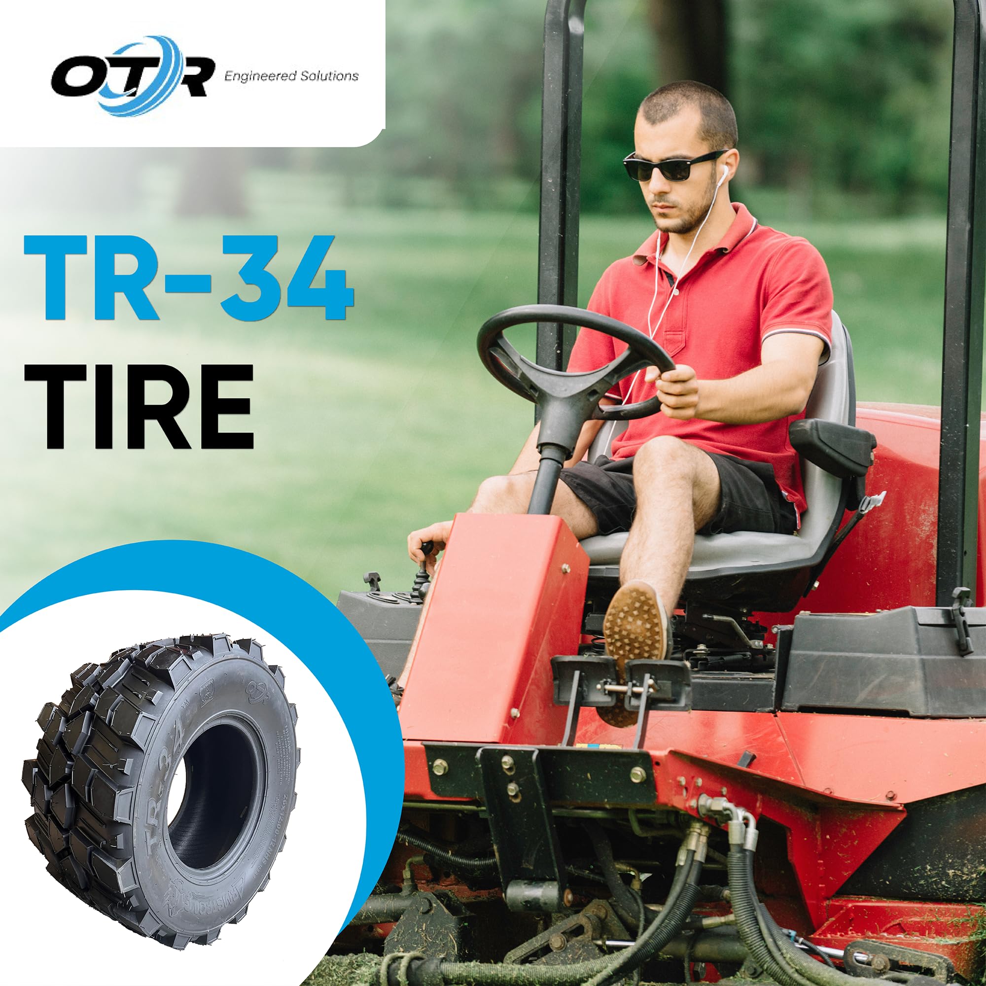 Llanta para Tractor de Césped OTR TR-34 (16x7.50-8) - Imagen 3