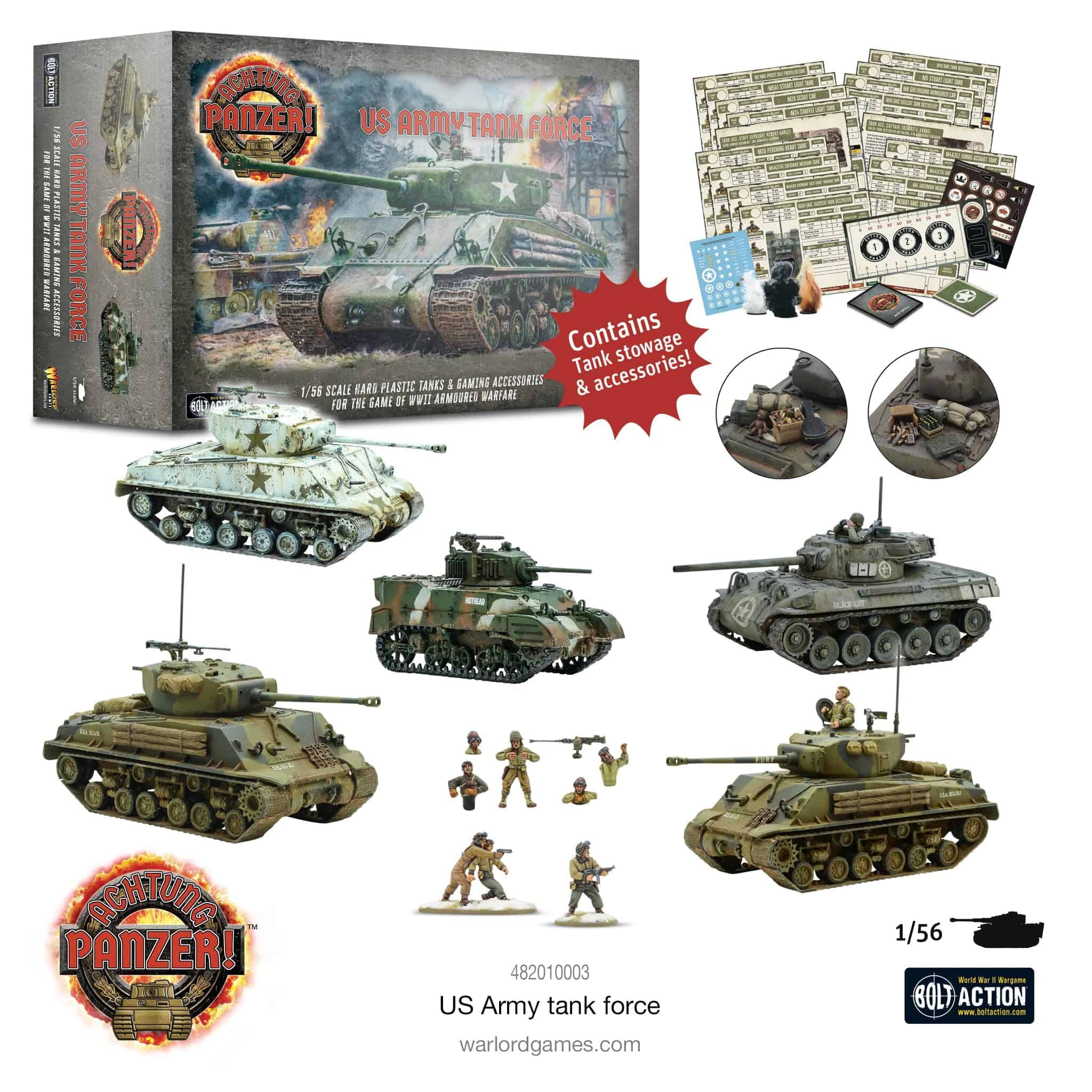 Warlord Games Achtung Panzer! US Army Tank Force 1:56 Kit - Imagen 3