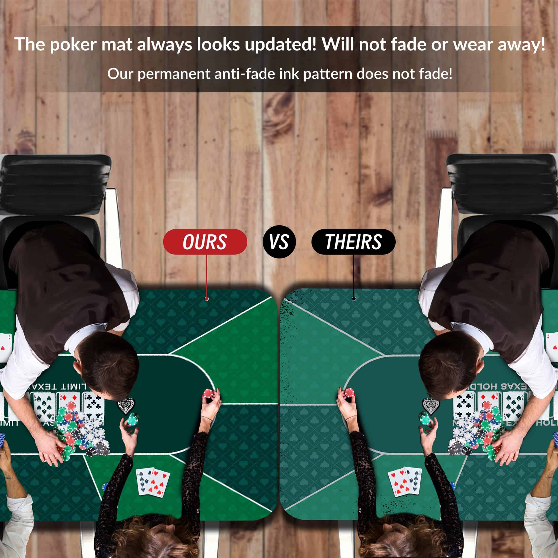 nuveti Tapete de Poker - 94 x 47 pulgadas Tapete de Juego - Imagen 7