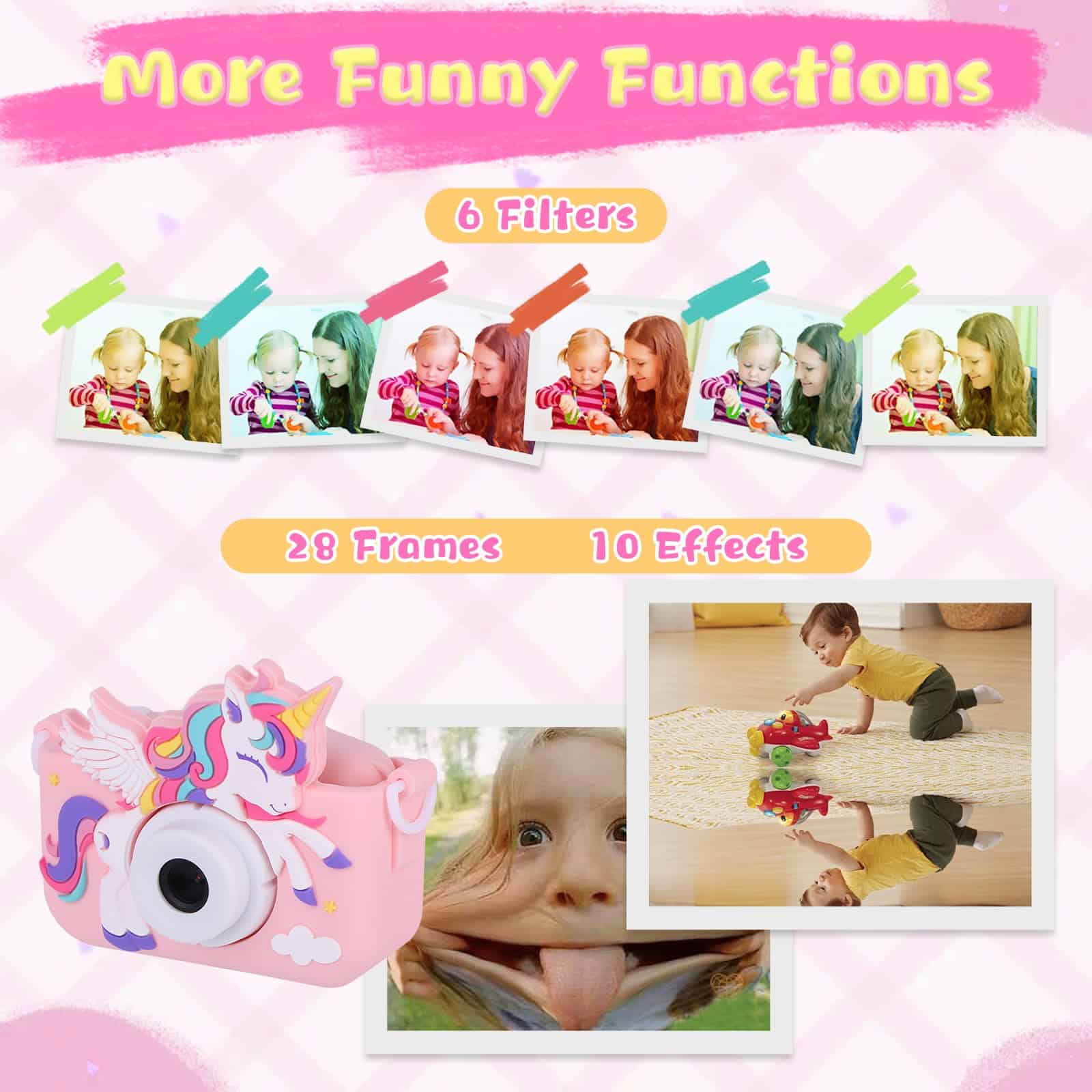 Cámara de Unicornio Envyvip para Niñas de 3-8 años, Cámara - Imagen 6