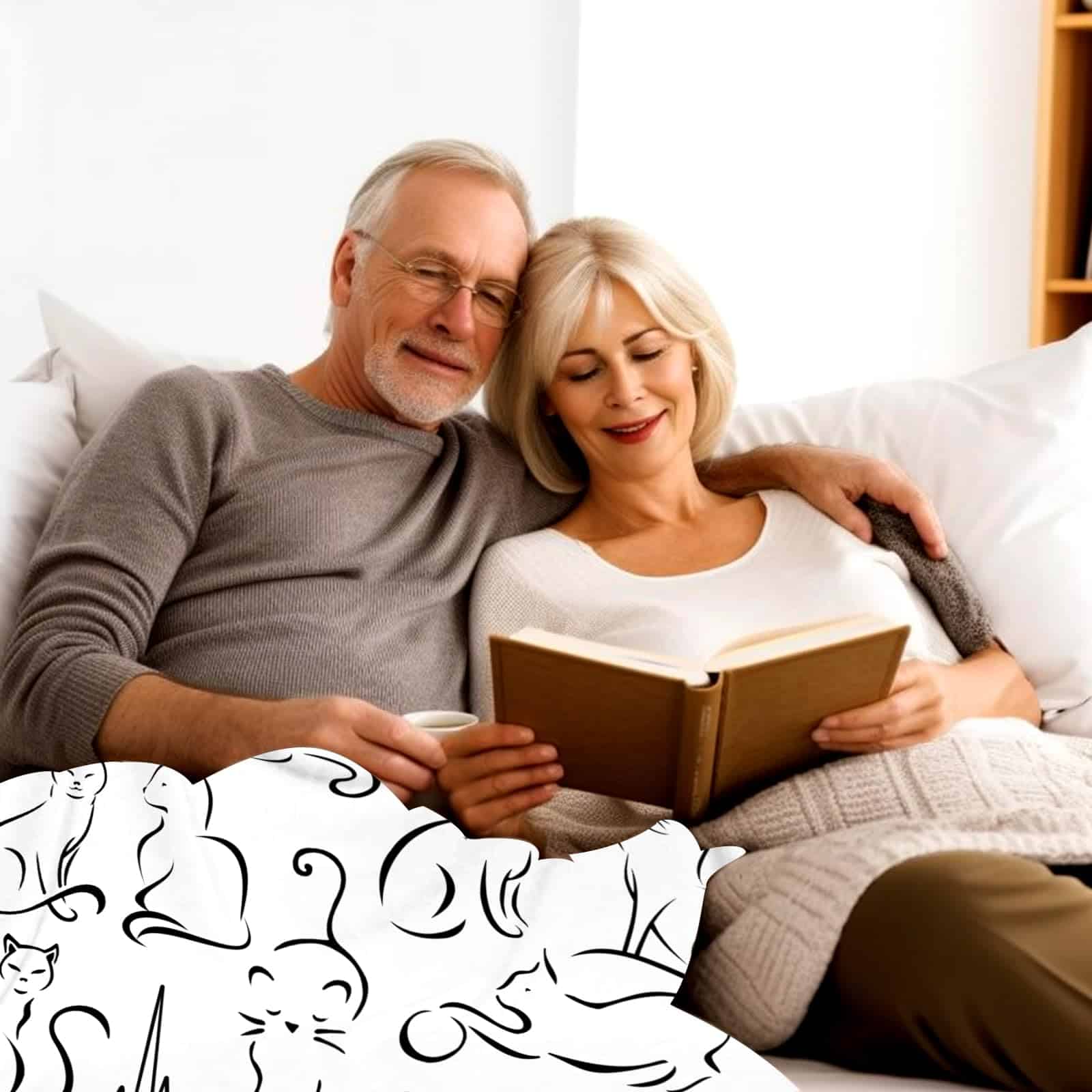 Manta de gato suave y acogedora, manta de felpa cálida y - Imagen 6