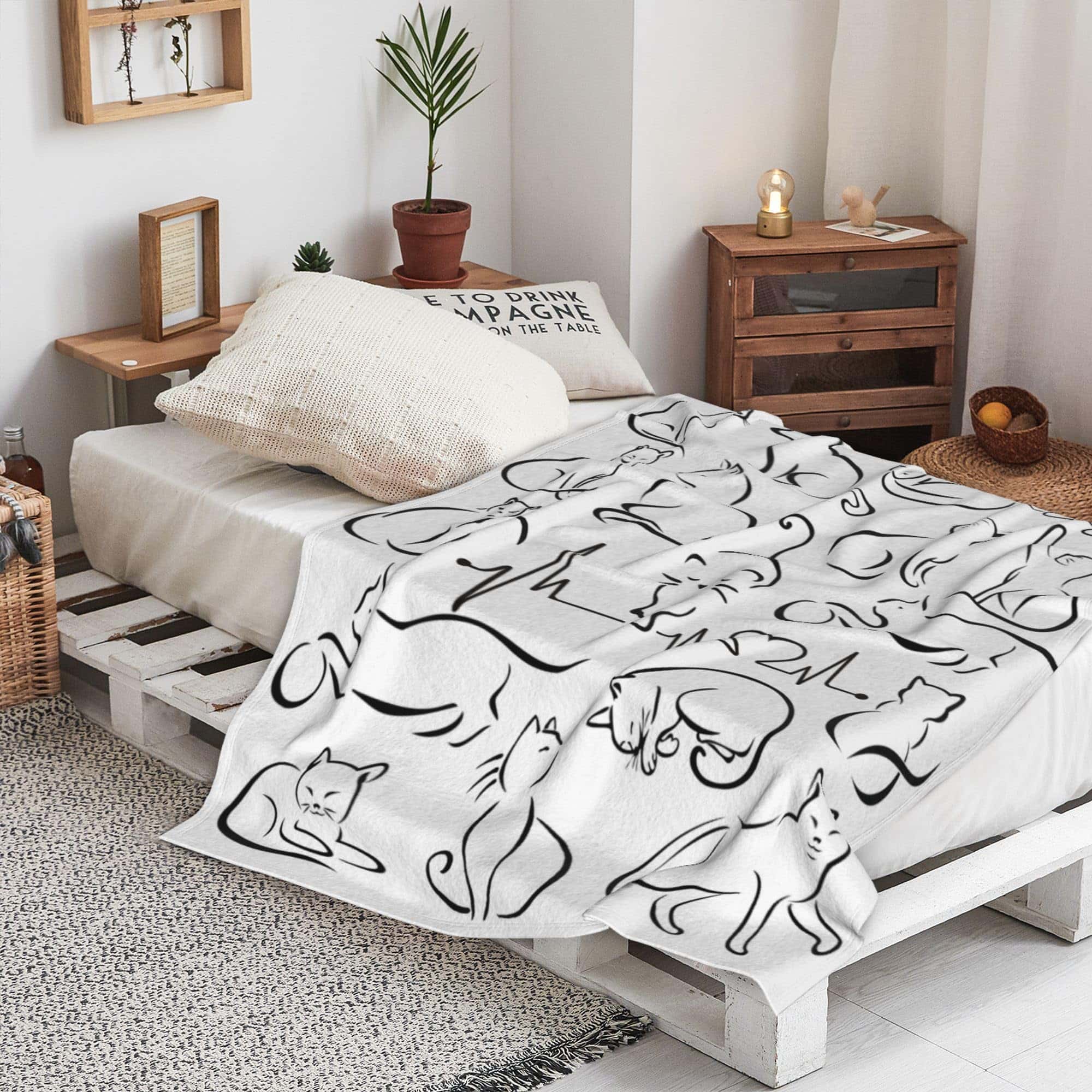 Manta de gato suave y acogedora, manta de felpa cálida y - Imagen 7