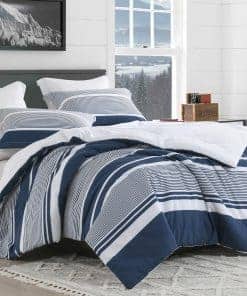 Juego de Edredón a Rayas Uniclinens Tamaño King - Edredón