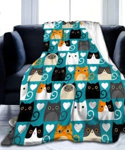 Manta para Gatos Suave y Acogedora de Franela, Manta para