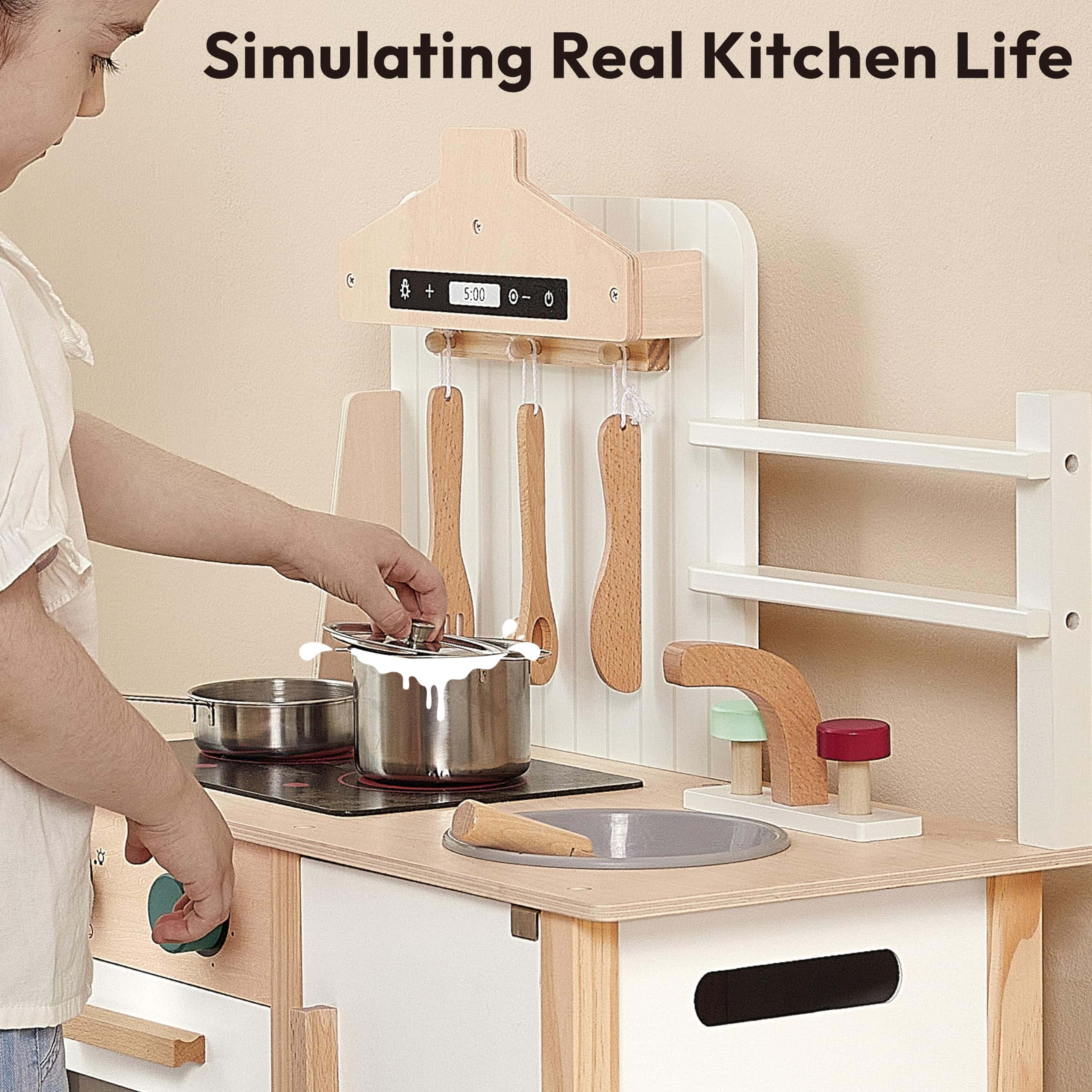 Set de Cocina PairPear para Niños, Juguetes de Madera para - Imagen 7