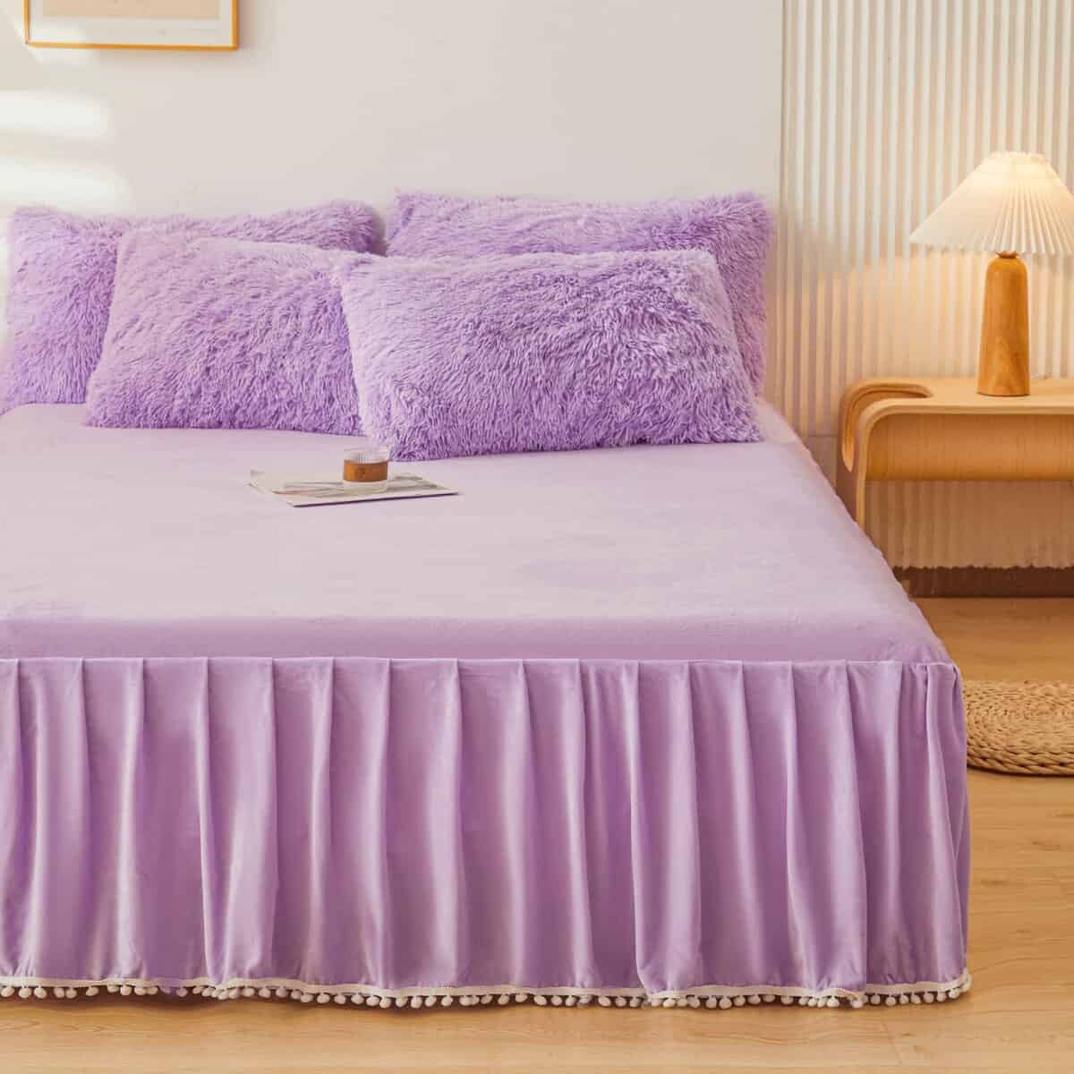 Set de Funda de Edredón de Piel Sintética Lavanda Esponjosa - Imagen 6