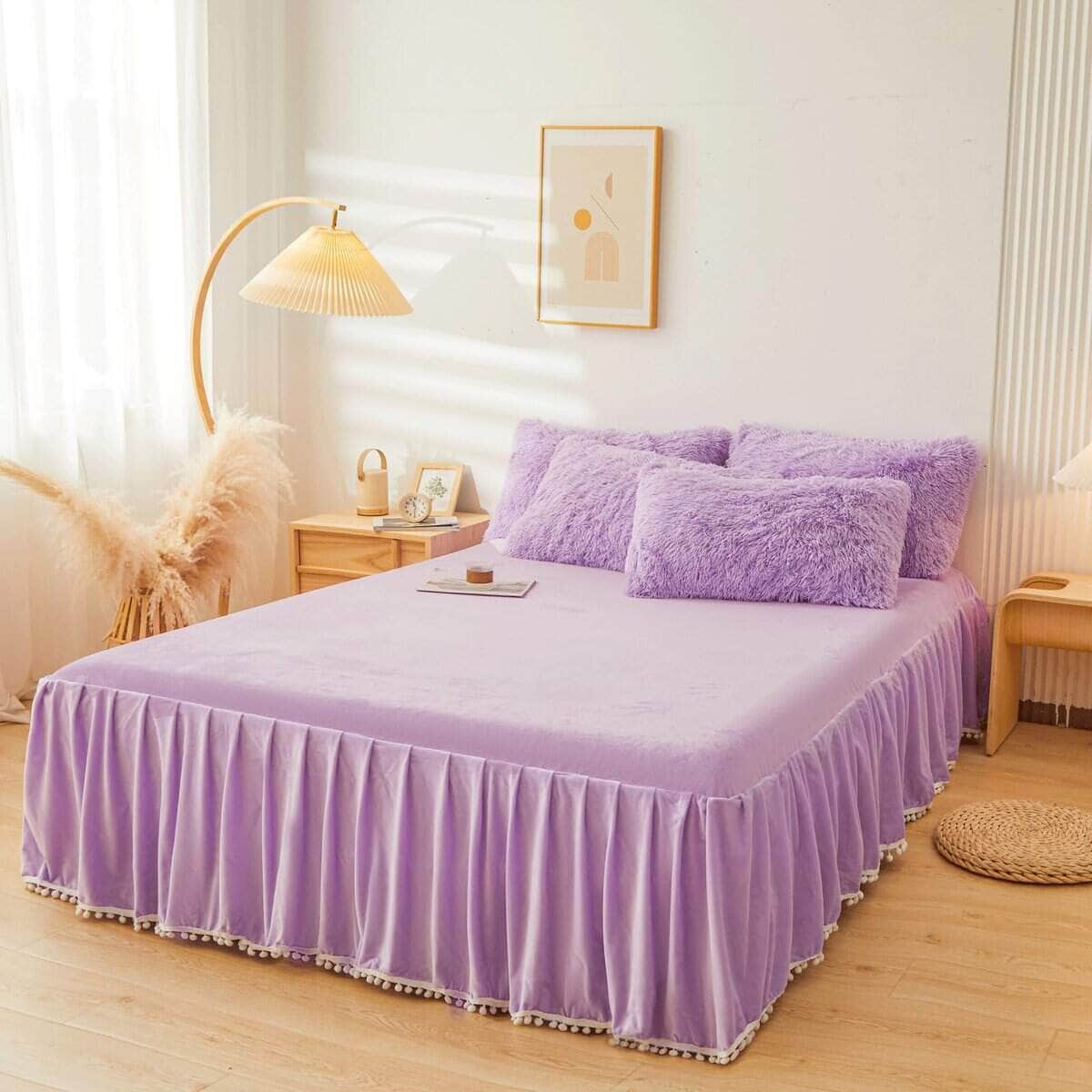 Set de Funda de Edredón de Piel Sintética Lavanda Esponjosa - Imagen 5