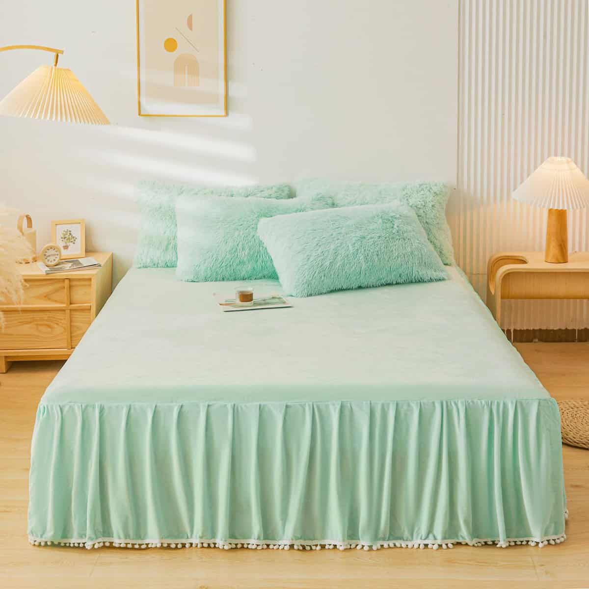 Set de cubierta de edredón de piel sintética esponjoso - Imagen 5